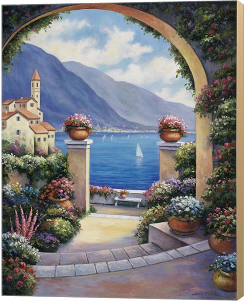 Metaverse Mediterranian Archway By John Zaccheo Canvas Art