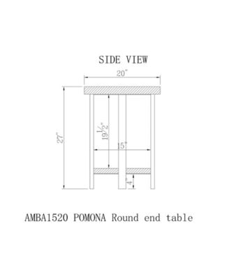 Pomona 20" Round End Table 