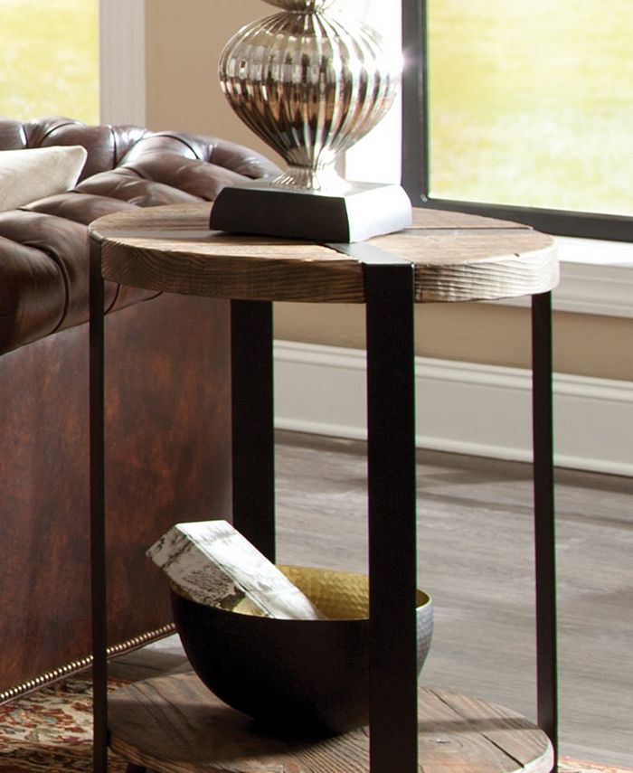 Alaterre Furniture Modesto 20"Dia. Reclaimed Wood Round End Table Macy's