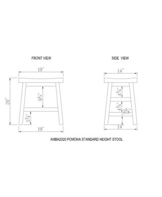 Pomona - Reclaimed Wood 20"H Barstool