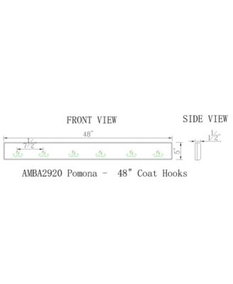 Pomona  48" Metal and Wood Wall Coat Hook