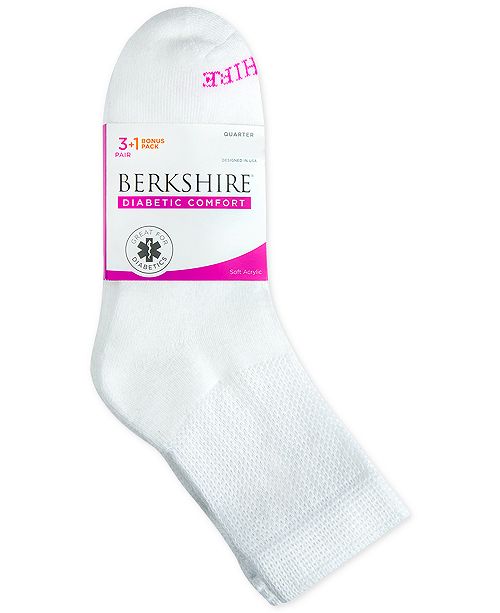 Berkshire 4Pk. Diabetic Comfort Quarter Socks & Reviews Handbags