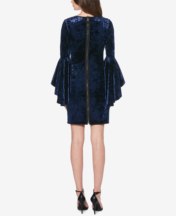 Laundry by Shelli Segal Reversible BellSleeve Velvet Dress Macy's