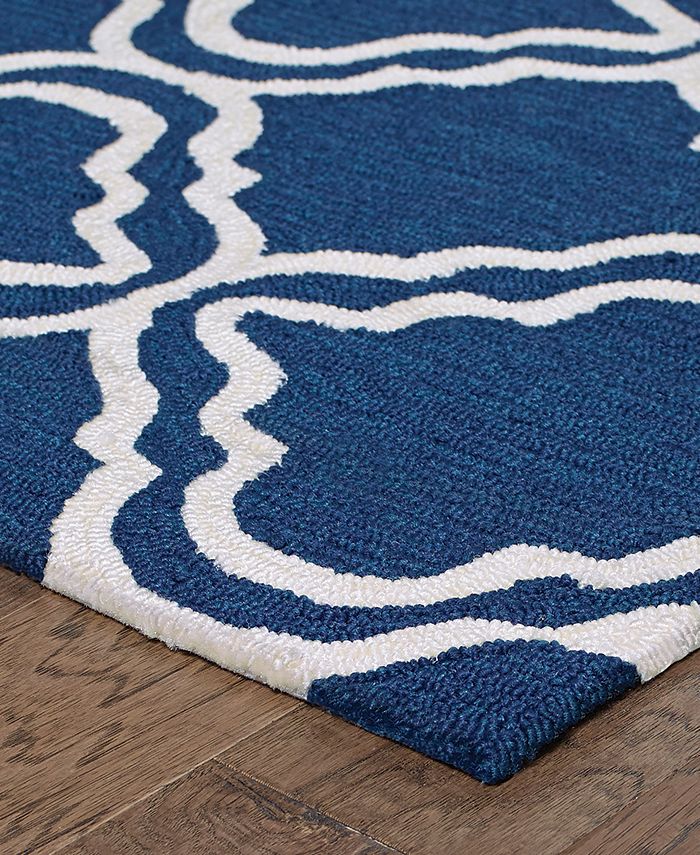 Tommy Bahama Home CLOSEOUT! Atrium Indoor/Outdoor 51111 Blue/Ivory 8' x 10' Area Rug Macy's