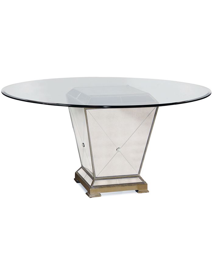 Furniture Marais Table 60 Mirrored, Macy S Glass Dining Room Table