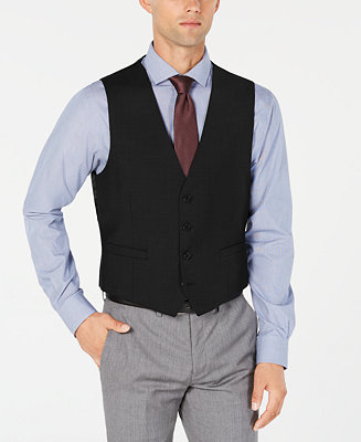 Calvin Klein Men's X-Fit Stretch Solid Suit Vest & Reviews - Vests ...