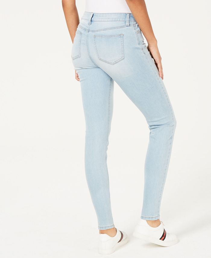 Celebrity Pink Juniors' Ripped Light Wash Skinny Jeans - Macy's