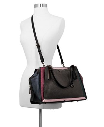 Coach metallic colorblock dreamer 36 satchel in pebble leather hotsell