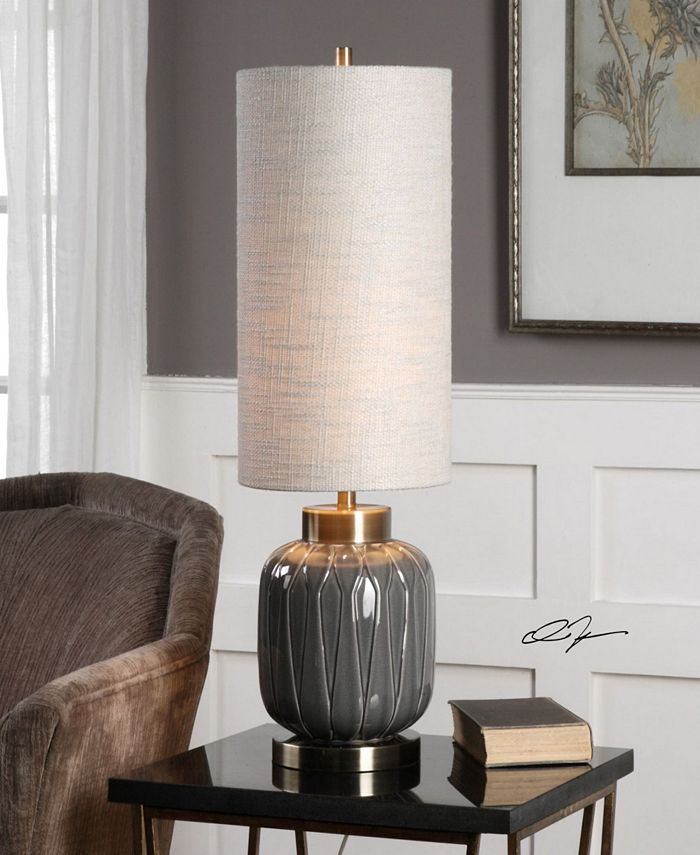 Uttermost Zahlia Aged Gray Ceramic Lamp Macy's