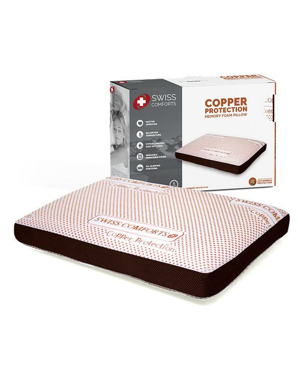 Swiss Comforts Copper Memory Foam Pillow 22 X14 Reviews Pillows 