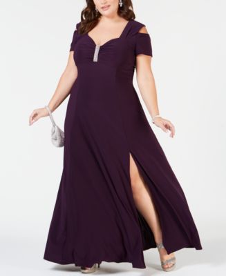 R & M Richards Plus Size Rhinestone-Detail Gown & Reviews - Dresses ...