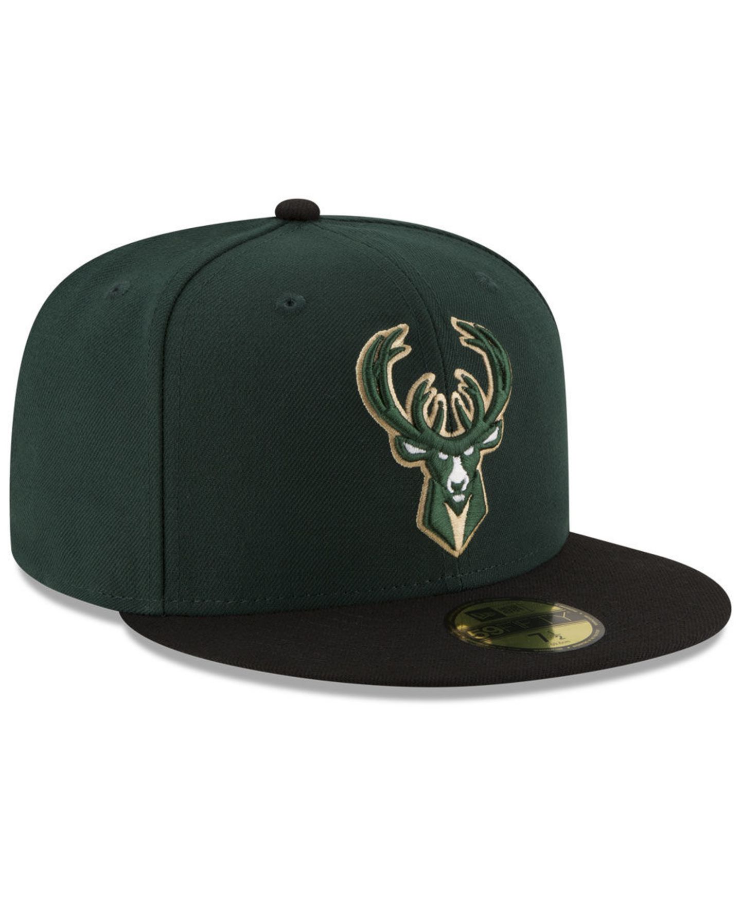 Мужская бейсболка New Era 59FIFTY Milwaukee Bucks Basic, двухцветная — фото 4