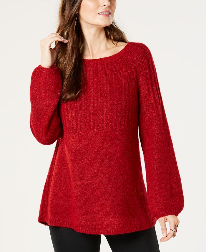 Style Co Ribbed Bishop Sleeve Sweater Created for Macy s Macy s