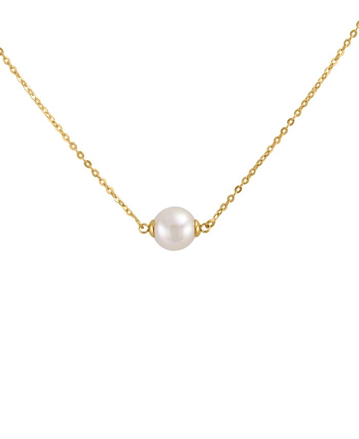 Majorica Pearl Necklace 18k Gold On Sterling Silver Organic Man