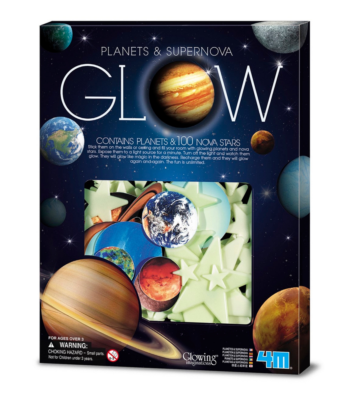 Redbox 4m Glow In The Dark Planets And Supernova Stars Wall And Ceiling Stickons In Multi