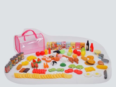 Gi Go Toy 120 Piece Play Food In Carry Bag