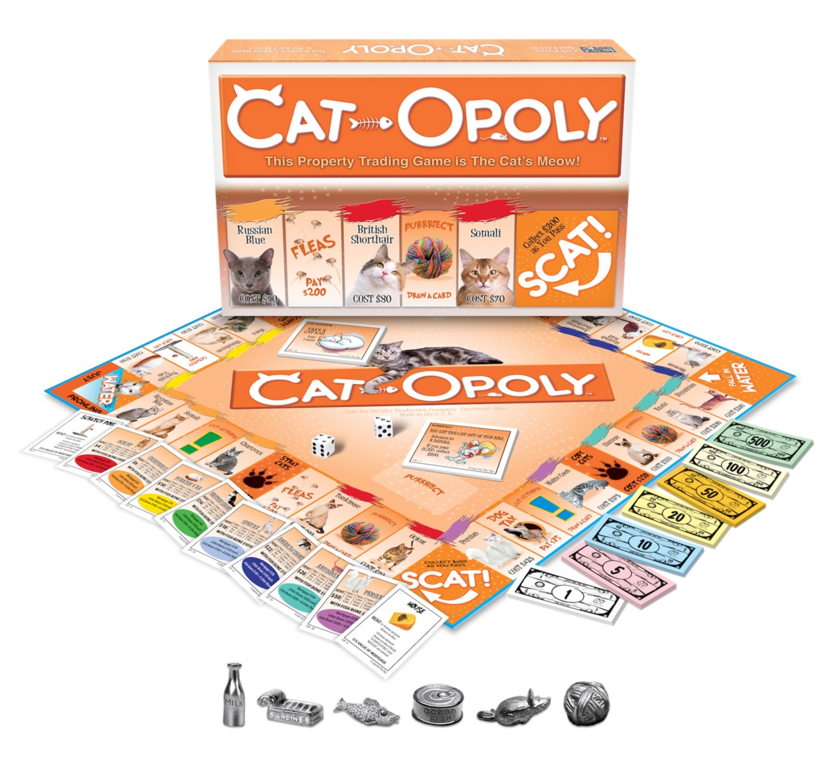 Masterpieces Puzzles Late For The Sky Cat-opoly Game In Multi