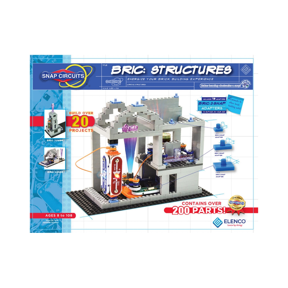 Elenco Kids' Snap Circuits Bric Structures Building Set In Multi