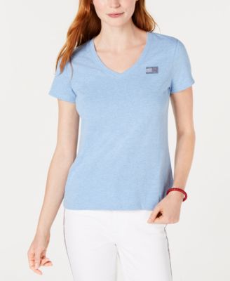 Tommy Hilfiger - Rhinestone Flag Cotton T-Shirt