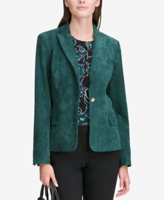 calvin klein suede blazer