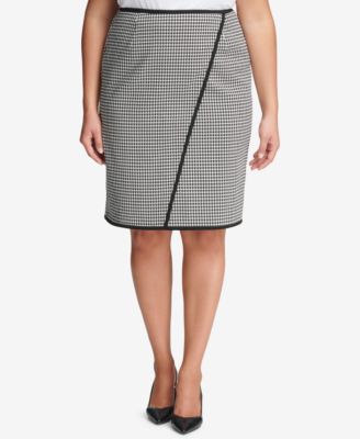 calvin klein houndstooth skirt