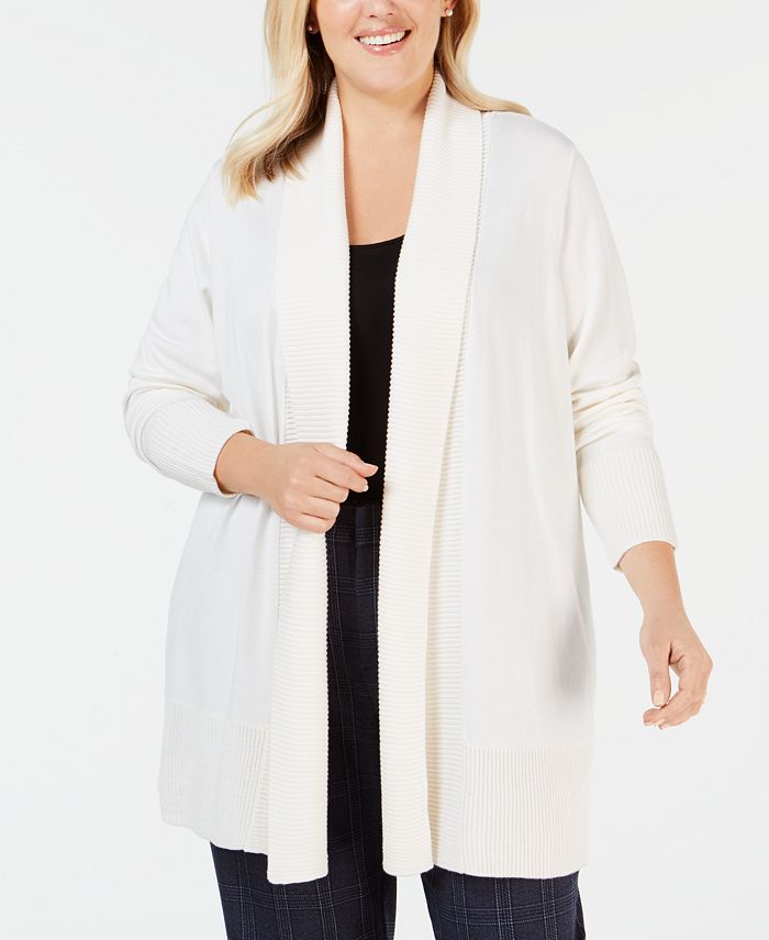Charter Club Plus Size Cardigan Sweater, Created for Macy's Macy's
