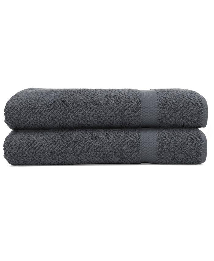 Linum Home - Herringbone 2-Pc. Bath Sheet Set