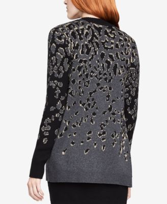 BCBGeneration Leopard Jacquard Cardigan