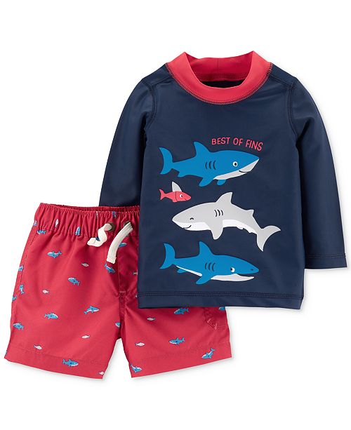 Carter S Baby Boys 2 Pc Shark Rash Guard Swim Set Reviews