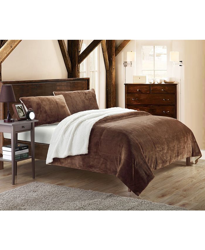 Chic Home Evie 2Pc Twin XL Sherpa Blanket Macy's