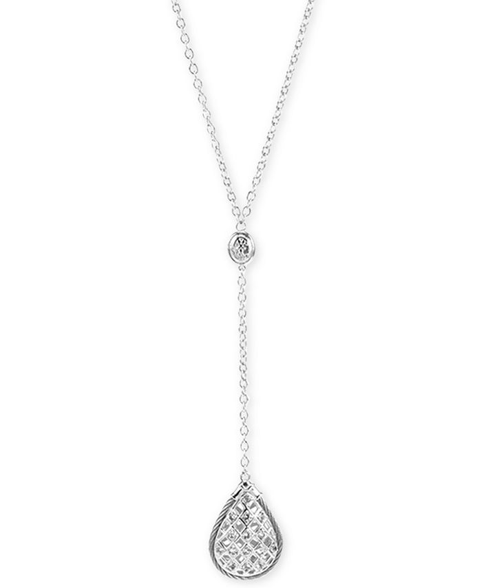 CHARRIOL White Topaz Adjustable Lariat Necklace (5/8 ct. t.w.) in ...