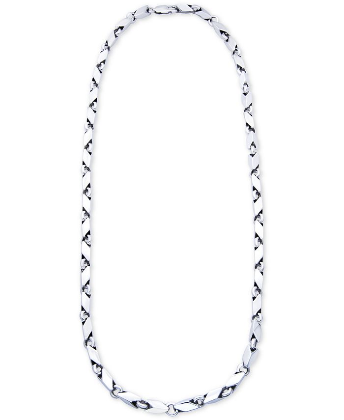 Macy's - Men's Polished Link 24" Chain Necklace in Sterling Silver
