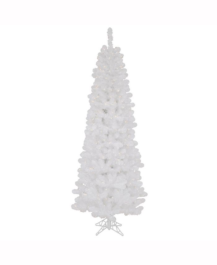 Vickerman 9.5 ft White Salem Pencil Pine Artificial Christmas Tree With