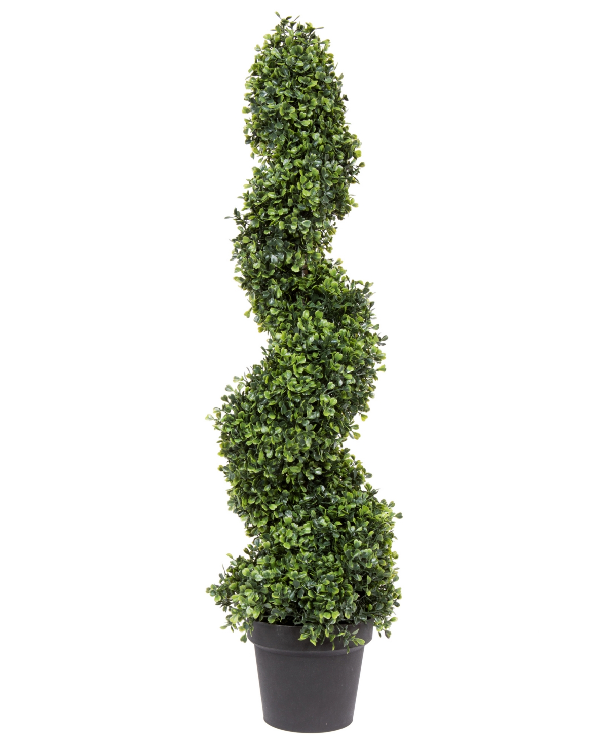 3' Artificial Potted Green Boxwood Spiral Tree