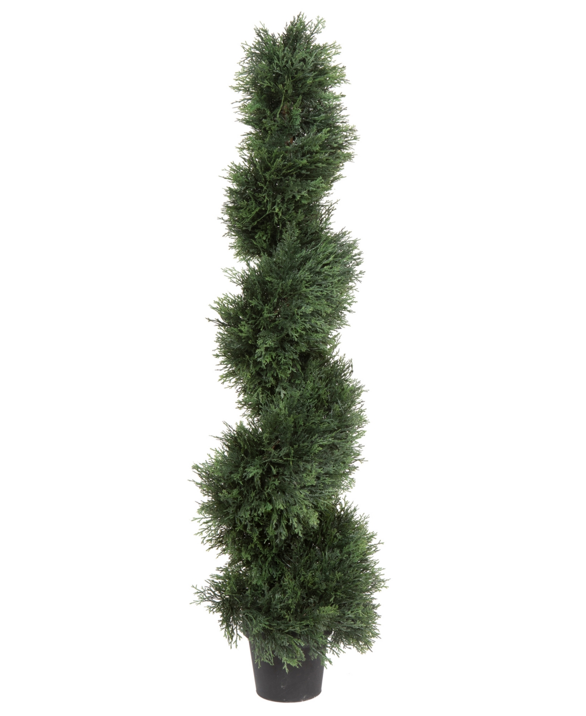 Vickerman 4' Artificial Potted Green Cedar Spiral Tree In No Color