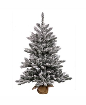 Vickerman - 36" Flocked Anoka Pine Artificial Christmas Tree, Unlit