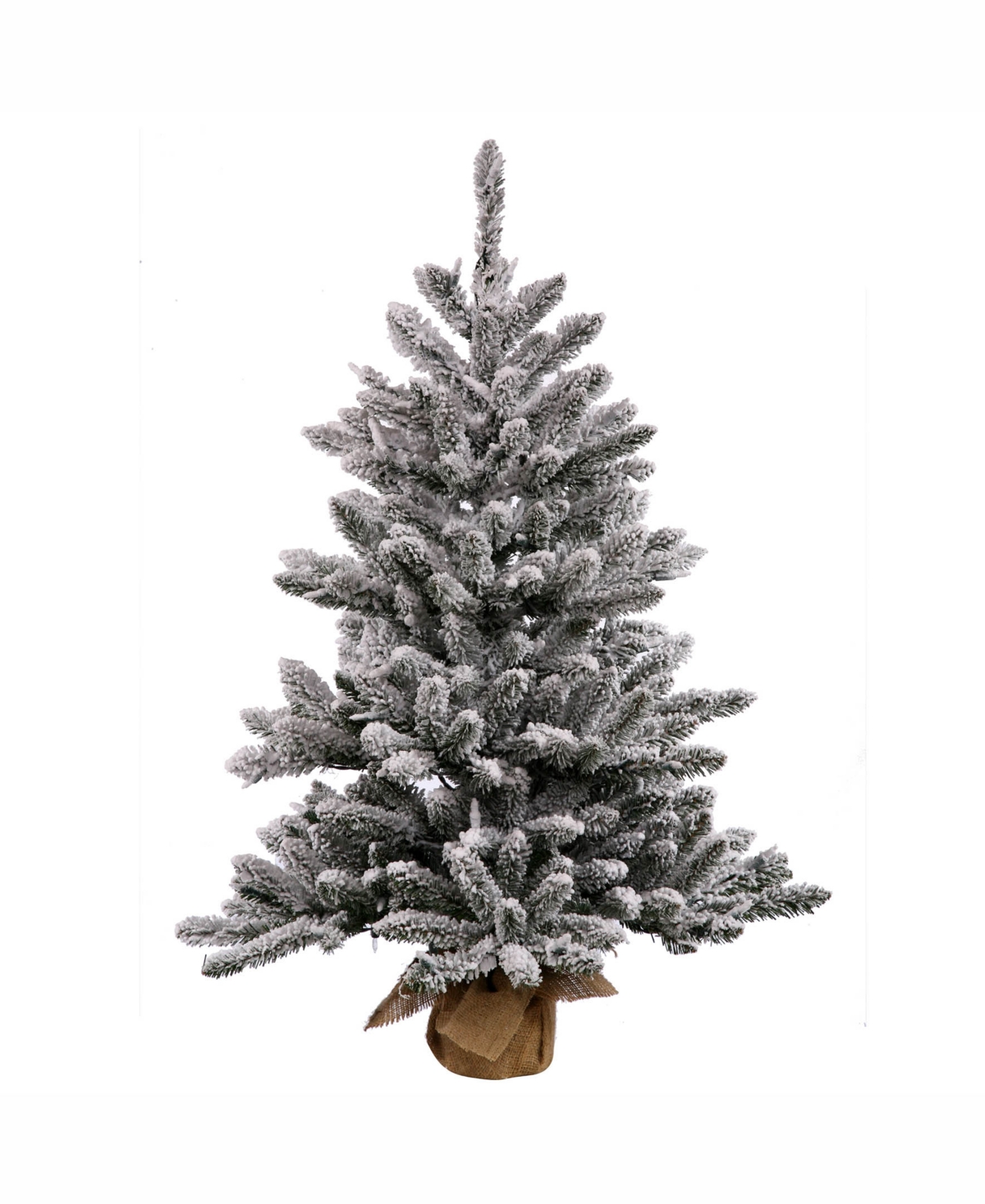 Vickerman 36 Inch Flocked Anoka Pine Artificial Christmas Tree Unlit