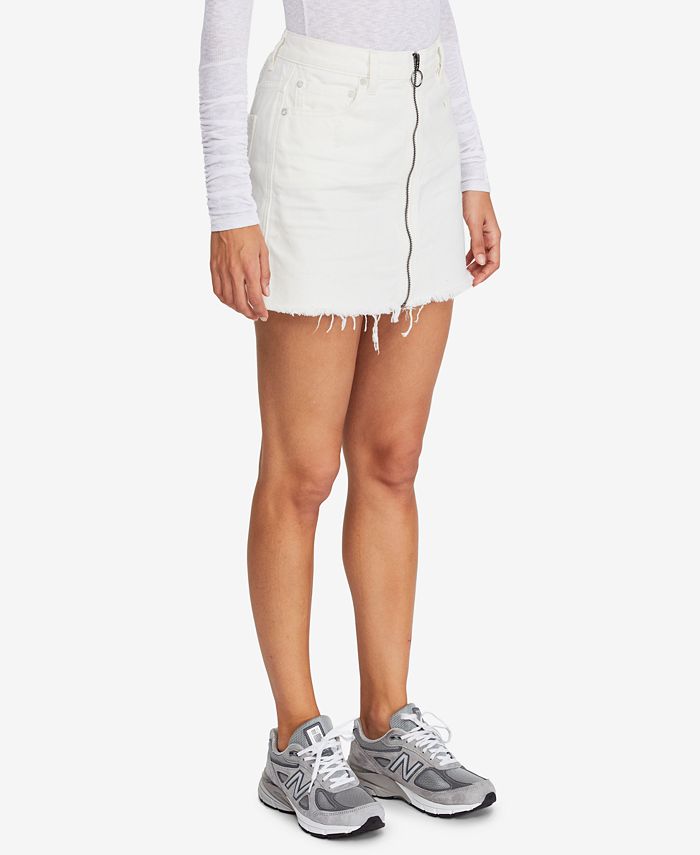 Denim zip deals up skirt