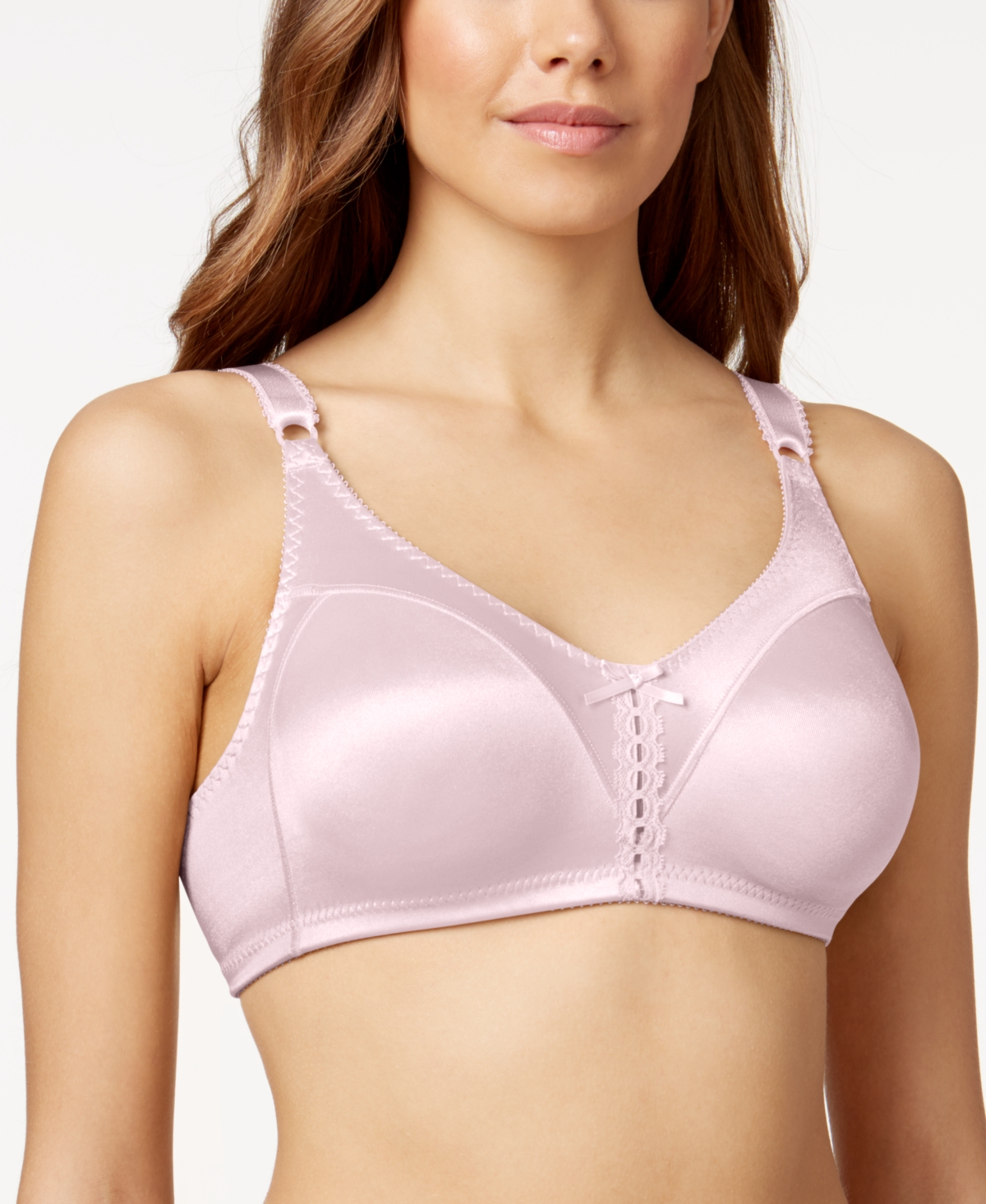 Double Support Tailored Wireless Lace Up Front Bra 3820 - Light Beige (Nude )