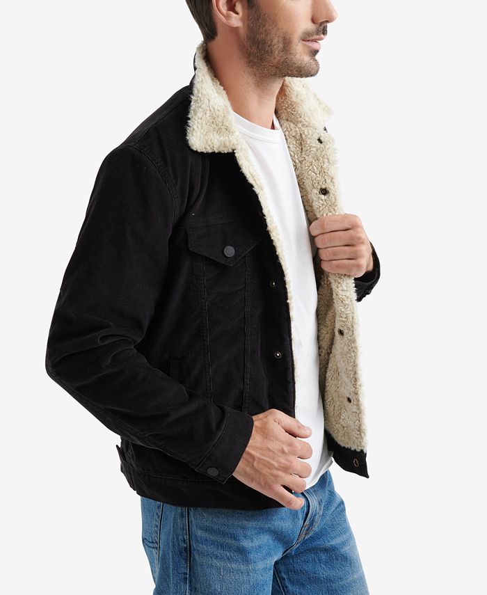 Lucky Brand Men's FleeceLined Corduroy Trucker Jacket Macy's