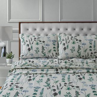 Tribeca Living, Set di Lenzuola in 100% Flanella di Cotone, con Tasca