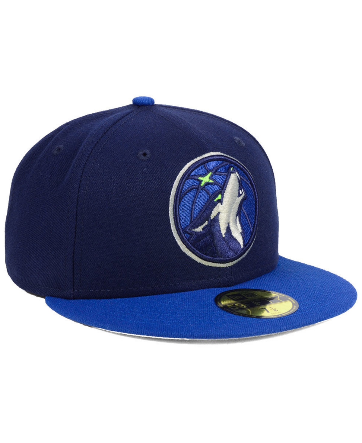 New Era Minnesota Timberwolves Basic 2 Tone 59fifty Fitted Cap In Navy,blue