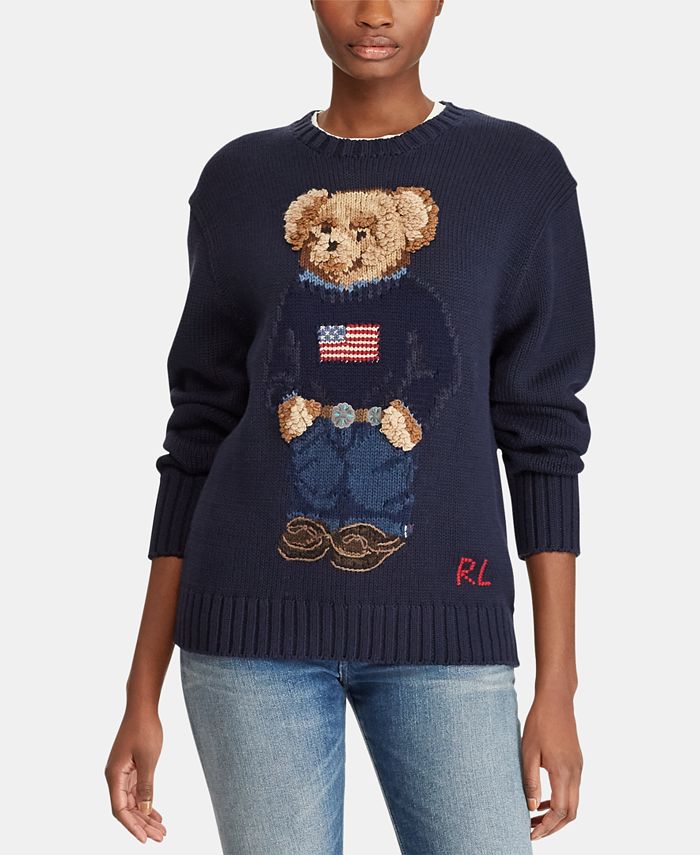 Descubrir 45+ imagen polo ralph lauren teddy bear sweater women’s