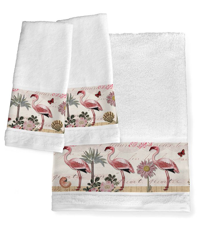 Laural Home Botanical Flamingo Bath Towel Macy's