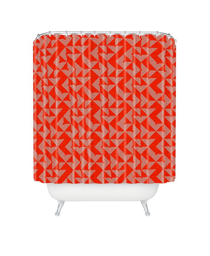 Deny Designs Holli Zollinger Mod Circuit Red Shower Curtain Macy's