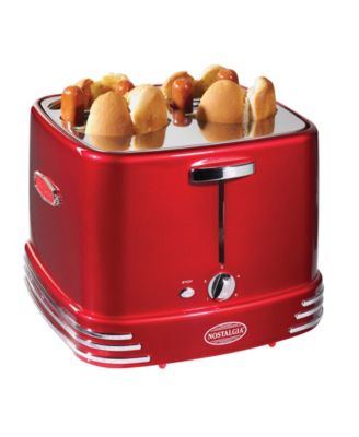 RHDT800RETRORED 4 Hot Dogs & Buns Pop-Up Toaster