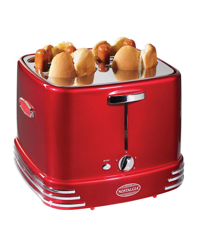 Nostalgia RHDT800RETRORED 4 Hot Dogs & Buns PopUp Toaster Macy's