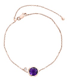 EFFY® Amethyst (1 1/2 ct. t.w.) and Diamond Accent Bracelet in 14k Rose Gold