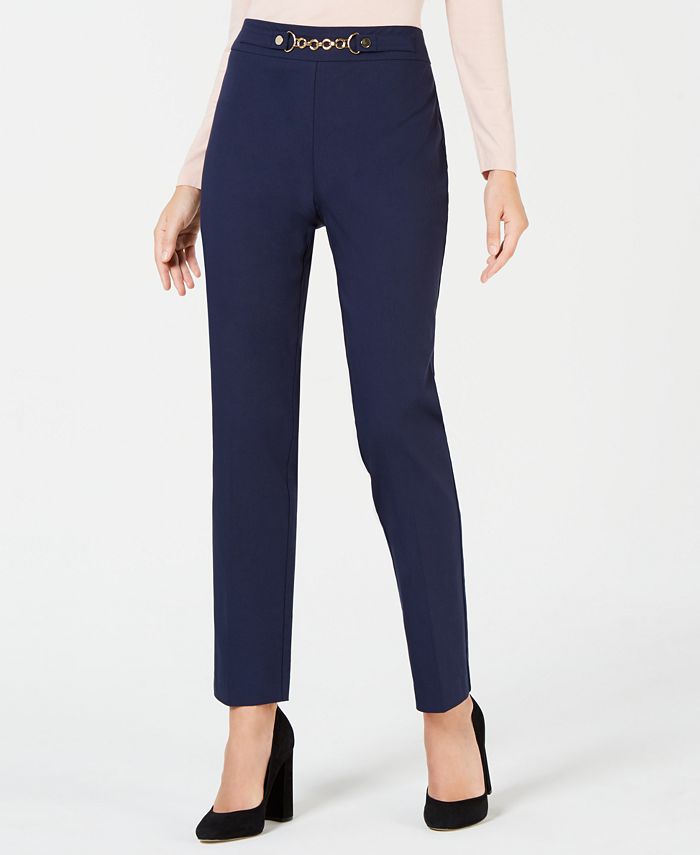 JM Collection Chain Waistband Pants, Created for Macy's - Macy's