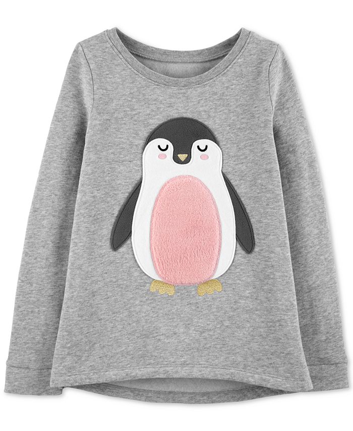Carter s Little Big Girls Fleece Penguin Sweatshirt Macy s
